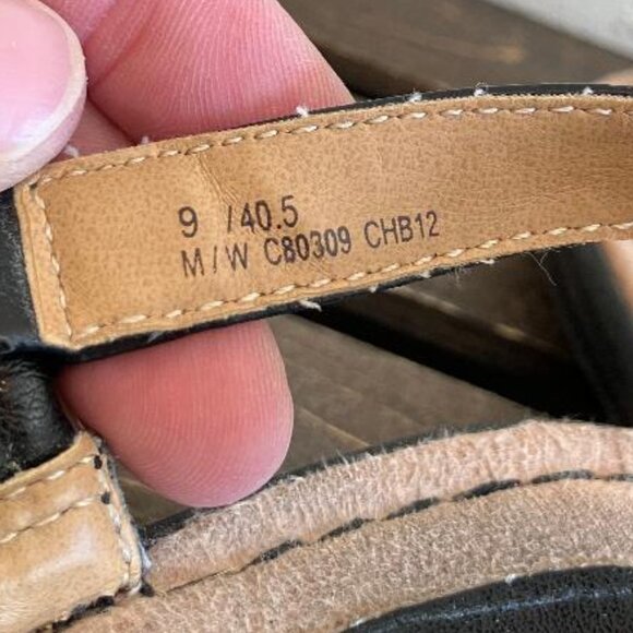 B.O.C. Born Concept Black/Pewter Sandals Cersei Slingback Flip Flops Size 9 - Picture 6 of 9